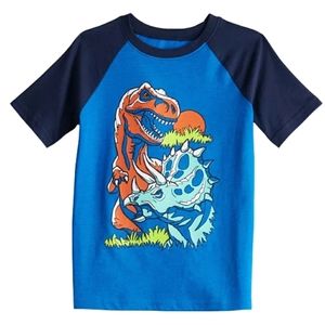 Jumping Beans Dinosaur Raglan Graphic Tee